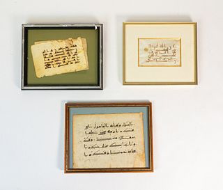 3 9th Century Quran Folios