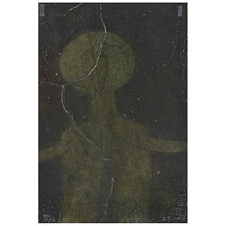 RUFINO TAMAYO, Figura en verde, Firmada, Mixografía H. C. II / V, 45 x 31 cm