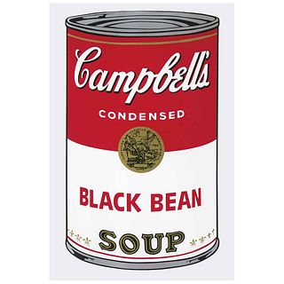 ANDY WARHOL, II. 44 : Campbell's Black Bean Soup, Con sello en la parte posterior, Serigrafia S/N, 81 x 48 cm, con certificado.