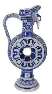 Unique Ceramic Blue & White Urn