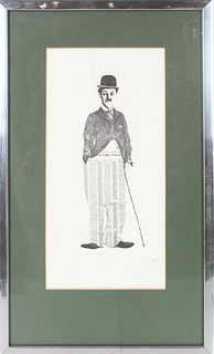 Charlie Chaplin with N.Y. Stock Receipt Print