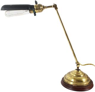 Vintage Brass Adjustable Reading Desk Lamp