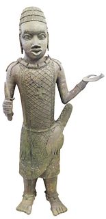 Palace Sized Hollow Bronze African Figure