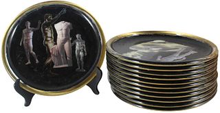 (12) Val Dwek (20th C) American Decoupage Plates