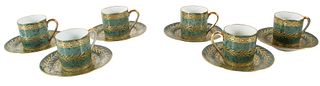 (12) Raynaud & Co Limoges Porcelain Tea & Saucers