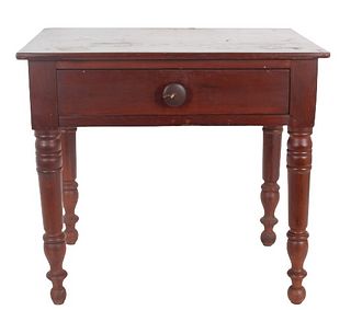 Antique Maple Sheraton One Drawer Side Table