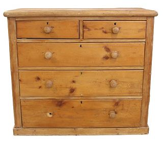 Antique Pine 2 Over 3-Drawer Chest