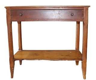 Antique One Drawer Shaker Side Table