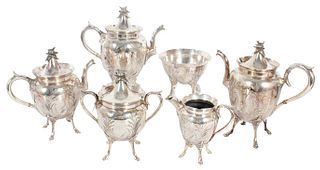 6-Pc Antique Wilcox Silver Plate Tea Set