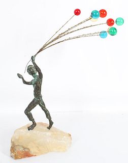 Model Sculpture of Boy w Balloons, Curtis Jere