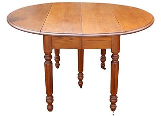 Vintage Drop-Leaf Wooden Table
