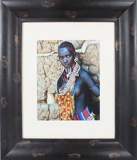 20th C. African Tribal Photo Portrait