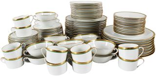 (92) Pc Vignaud Limoges Porcelain Dinner Set