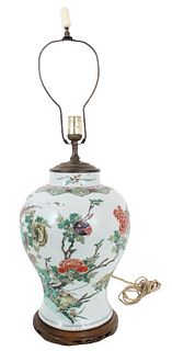Large China Trade Porcelain Vase/Lamp