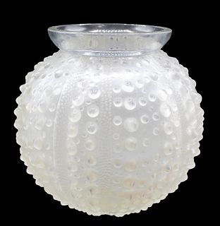 Rene Lalique Frosted Globular Vase