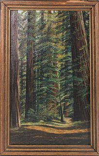 Emma D. McCarthy (American b. 1877) CA, Redwoods
