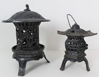 Vintage Japanese Cast Iron Lanterns