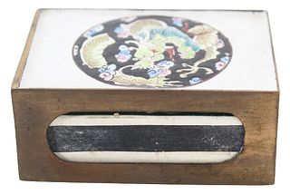 Chinese Enamel on Brass Match Box c. 1890