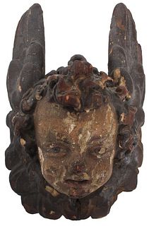 18th C. French Carving of an Angel