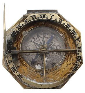 Augsburg Brass Small Compass C. 1715
