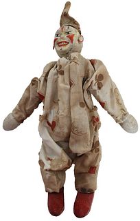 Schoenhut Antique Wood Jointed Clown Doll