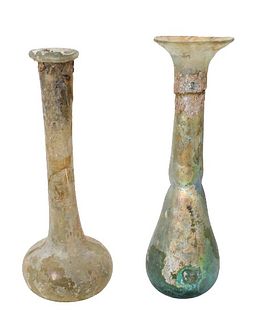 Pair of Ancient Roman Glass Vases