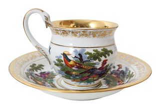 Meissen Porcelain Tea Cup & Saucer