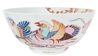 Chinese Porcelain Bowl w Mandarin Ducks