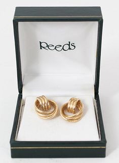 14K Gold Rope Earrings