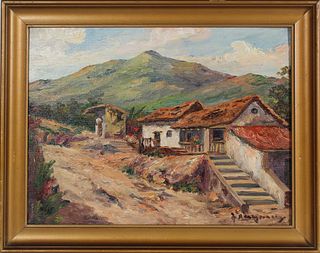 Early 20th C. Latin American Landscape, Oil/Board