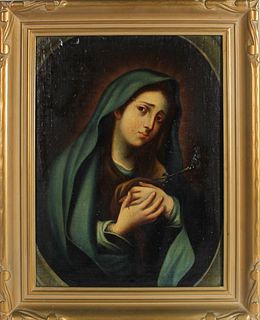 Old Master Painting "Our Lady of Sorrows" O/CB