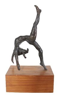 Richard M. Bennett Bronze Sculpture "Walkover"