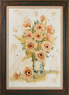 McCaulley (20th C.) American, Floral Still LIfe OC