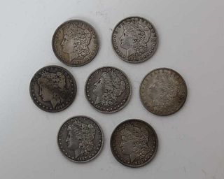 (7) US Morgan Silver Dollars 1879 - 1921