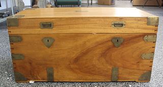 Exceptional Large Brass Bound Camphorwood Chest