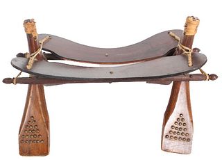 Middle Eastern Carved Wooden Camel Saddle