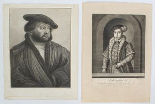 (2) Antique Engraved Portraits of Gentlemen