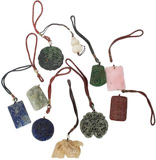 Chinese Carved Stone Pendants