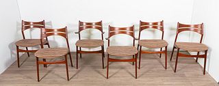 6 Erik Buch Danish Modern Dining Chairs