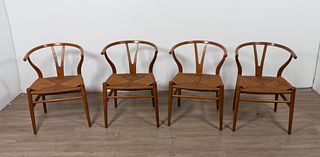 4 Carl Hansen & Son Danish Wishbone Chairs