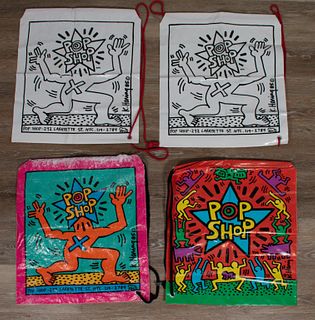 Keith Haring (After) Group of Four Pop Shop Bags