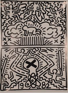 Keith Haring Poster Nuclear Disarmament