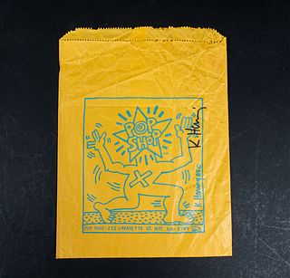 Signed Keith Haring Pop Shop Bag