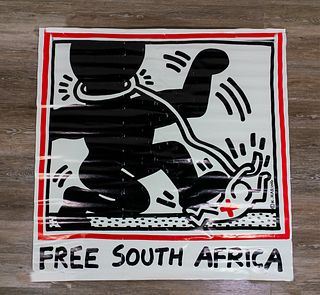 Keith Haring "Free South Africa" Poster