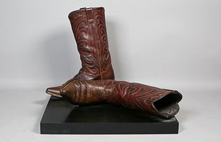 Scott Hanson Cast Bronze Cowboy Boots