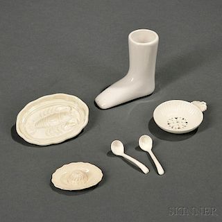 Six Small Creamware Items