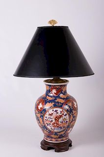 Contemporary Imari Converted Urn Lamp