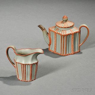 Two Staffordshire Drabware Tea Wares