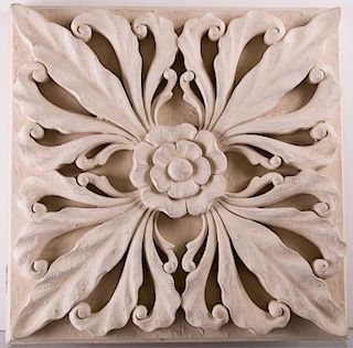 Floral Plaster Wall Hanging