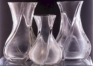 Baccarat Matching Vases, Three (3)
